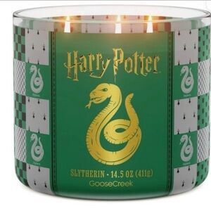 Goose Creek Harry Potter Slytherin Candle - Green and Gold